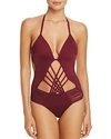 KENNETH COLE WIRELESS PUSH UP ONE PIECE SWIMSUIT,KC6K412