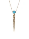 NIKOS KOULIS SPECTRUM TURQUOISE PENDANT NECKLACE,400093482203