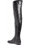 GIUSEPPE ZANOTTI WOMAN GLOSSED-LEATHER OVER-THE-KNEE BOOTS BLACK,US 2526016082456625