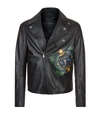 VERSACE HAND-PAINTED LEATHER JACKET,P000000000005804778