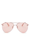LE SPECS WOMEN'S THE PRINCE FRAMELESS MIRRORED AVIATOR SUNGLASSES, 57MM - 100% EXCLUSIVE,LSP1702166