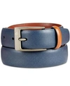 Original Penguin Men's Sun Tanned Leather Belt In Navy