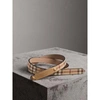 BURBERRY Plaque Buckle Haymarket Check and Leather Belt,40672481