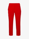 ALEXANDER MCQUEEN ALEXANDER MCQUEEN MID RISE SLIM FIT CROPPED TROUSERS,460085QKE4012485536