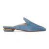 Nicholas Kirkwood Blue Suede Beya Slip-on Loafers