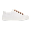 Fendi Logo-embroidered Matelassé Leather Sneakers In White