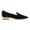 NICHOLAS KIRKWOOD NICHOLAS KIRKWOOD BLACK SUEDE CASATI PEARL LOAFERS,902A17SLS1