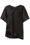 ALEXANDER WANG T OVERSIZED RUCHED SATIN TOP