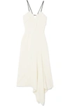 ROLAND MOURET FAZELEY PANELED CREPE DRESS