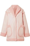 OPENING CEREMONY REVERSIBLE FAUX SHEARLING AND FAUX LEATHER COAT