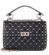 VALENTINO GARAVANI ROCKSTUD SPIKE MEDIUM LEATHER SHOULDER BAG,P00301183