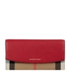 BURBERRY PORTER HOUSE CHECK AND LEATHER CONTINENTAL WALLET,P000000000005160070