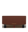 BURBERRY PORTER HOUSE CHECK AND LEATHER CONTINENTAL WALLET,P000000000005160071