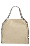 STELLA MCCARTNEY 'MINI FALABELLA - SHAGGY DEER' FAUX LEATHER TOTE - WHITE,371223W9132