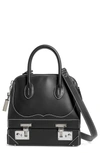 CALVIN KLEIN 205W39NYC MINI CALFSKIN SATCHEL - BLACK,81WLBA53 T026