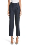 Calvin Klein 205w39nyc Cotton & Silk Sailor Pants In Navy
