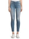 MOTHER Frayed Ankle-Length Jeans,0400096665245
