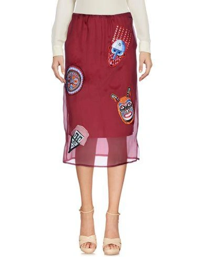 Stella Jean Midi Skirts In Red