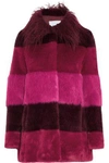 AINEA WOMAN PANELED FAUX FUR COAT MAGENTA,US 4772211931413250