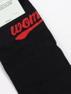 OFF-WHITE OFF WHITE C/O VIRGIL ABLOH WOMEN'S BLACK SHORT SOCKS WITH RED DETAIL