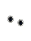 WOUTERS & HENDRIX GOLD 18KT GOLD, DIAMOND AND SAPPHIRE STUD EARRINGS,O1DS14SWGPAIR12489903