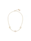 Fendi Short Logo Charm Necklace In Metallic