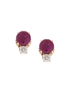 JEMMA WYNNE 18kt gold diamond and ruby stud earrings,JWE179RUDIR12402726