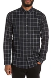 THEORY RAMMY TRIM FIT CHECK FLANNEL SHIRT,H1074507