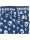 ALEXANDER MCQUEEN ALEXANDER MCQUEEN SKULL-PRINT SCARF - BLUE,1106403052Q12512244