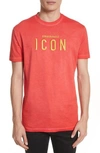 DSQUARED2 ICON EMBROIDERED T-SHIRT,S74GD0305S22427