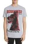 DSQUARED2 DOG LOGO GRAPHIC T-SHIRT,S74GD0402S22146