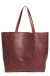 MADEWELL 'TRANSPORT' LEATHER TOTE - BURGUNDY,F2359