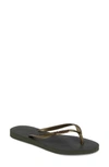 HAVAIANAS 'SLIM LOGO' METALLIC FLIP FLOP,4119875