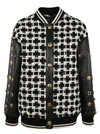 FAUSTO PUGLISI STUDDED SLEEVE BOMBER,FPD3010B PF0214C107