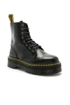 Dr. Martens' Black Polished Jadon Platform Boots In Black