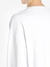 OFF-WHITE OFF WHITE C/O VIRGIL ABLOH MEN'S WHITE CREWNECK SWEATER WITH LATERAL TAPE EMBROIDERIES