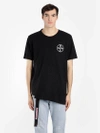 OFF-WHITE OFF WHITE C/O VIRGIL ABLOH MEN'S BLACK CROSS SPLICED TEE