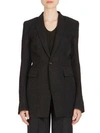 RICK OWENS Long Wool & Silk Blazer