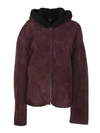 Yeezy Short Shearling In Oxblood