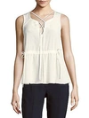 DEREK LAM Sleeveless Silk Top,0400096120874