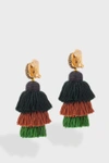 OSCAR DE LA RENTA Long Tiered Tassel Earrings,R18J166