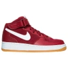 Nike Men's Air Force 1 Mid Casual Shoes, Red In Red