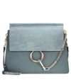 CHLOÉ FAYE LEATHER AND SUEDE SHOULDER BAG,P00303355