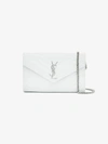 SAINT LAURENT SAINT LAURENT WHITE QUILTED MONOGRAM LEATHER SHOULDER BAG,377828BOW0212513250