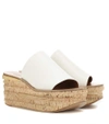 CHLOÉ LEATHER AND CORK WEDGES,P00288451