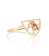 ALIITA Media Naranja 9kt yellow gold and pink tourmaline ring,P00294759