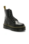 Dr. Martens' Black Polished Jadon Platform Boots In Black