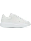 Alexander Mcqueen Leather Exaggerated-sole Sneakers In White