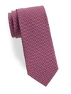 FERRAGAMO Gancini Print Silk Tie