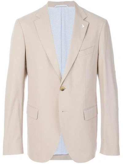 Gant By Michael Bastian Classic Two Buttoned Jacket In Neutrals